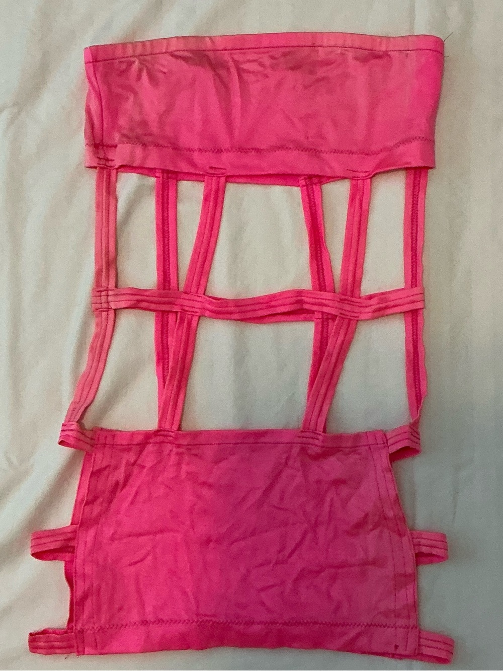 Women’s Hot Pink Strappy Bandeau Dress